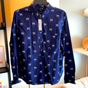 NWT J Crew Half Button Dalmatian Top